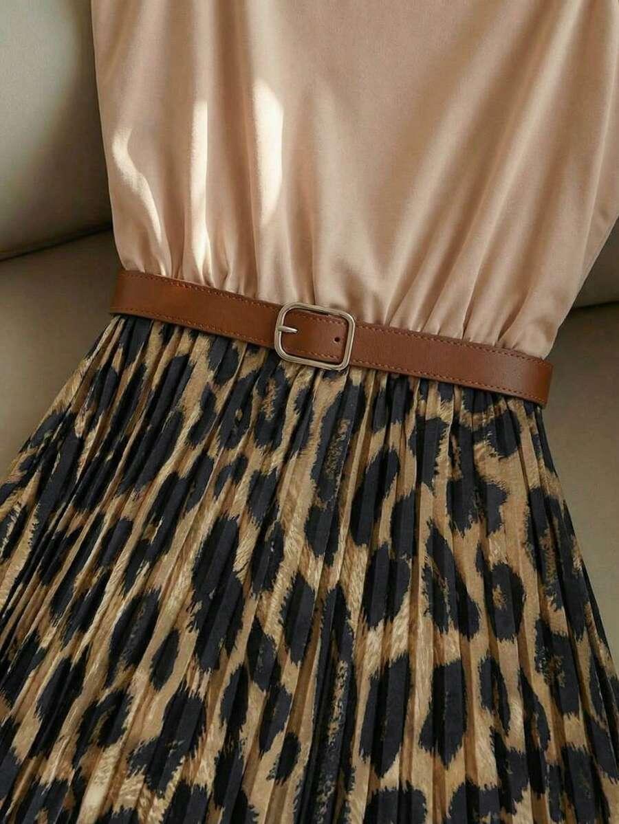 sukienka na ramiączkach animal print