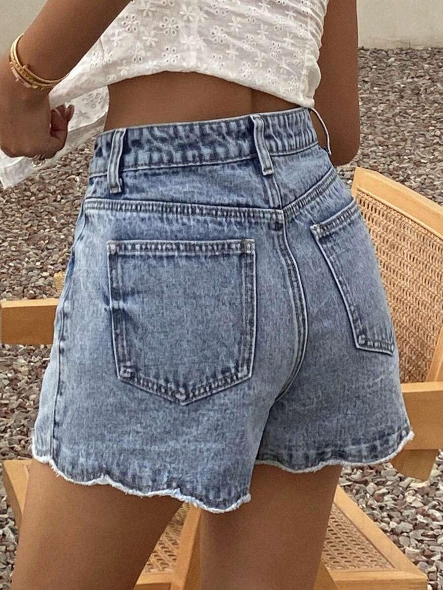 NIEBIESKIE SPODENKI JEANS 