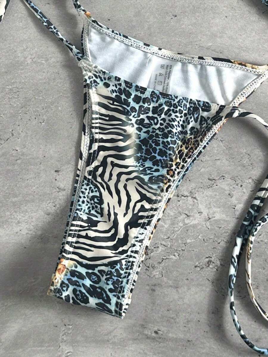 DWUCZĘŚCIOWY STRÓJ KĄPIELOWY ANIMAL PRINT