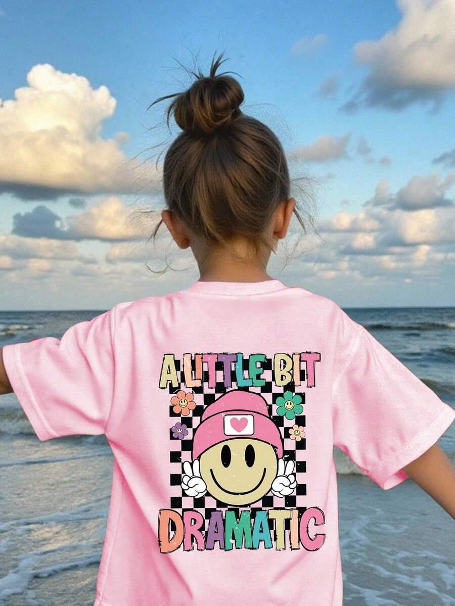 różowy t-shirt nadruk