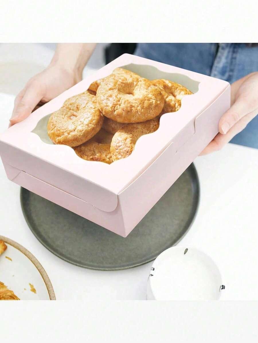 różowe pudełko na ciasto 10-pack