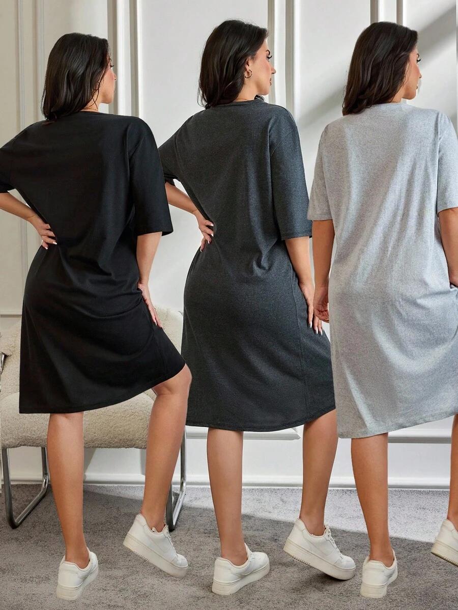bawełniana sukienka krótki rękaw 3-pack