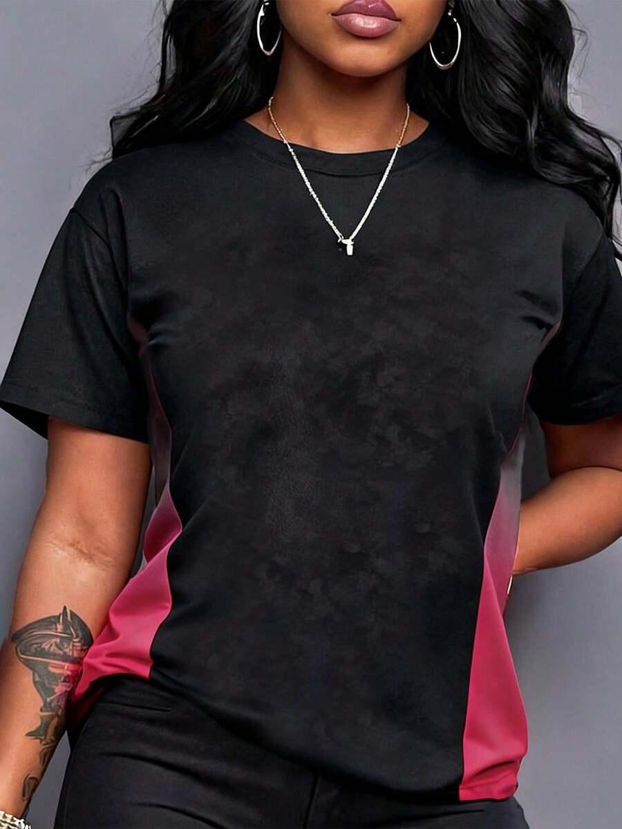 T-SHIRT DAMSKI OKRĄGŁY DEKOLT