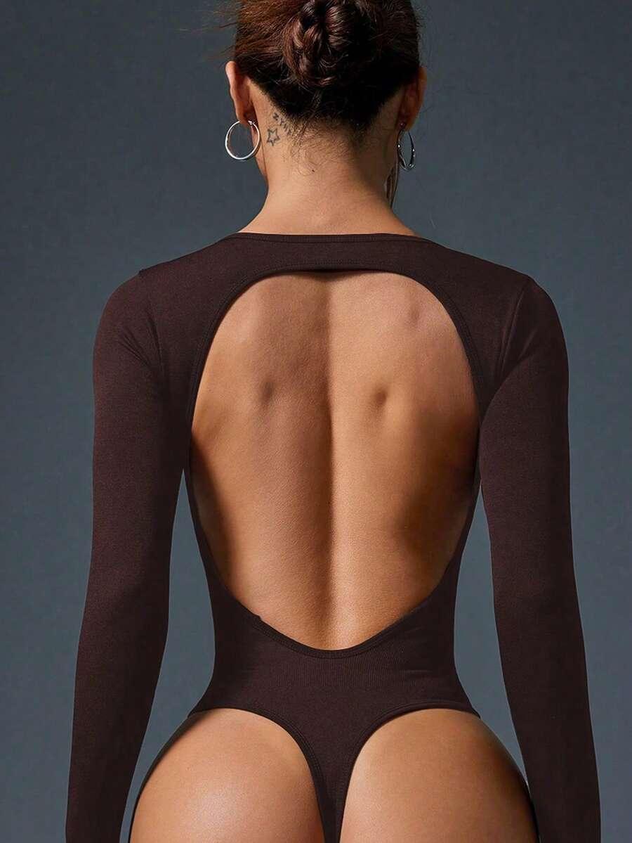BRĄZOWE BODY ODKRYTE plecy