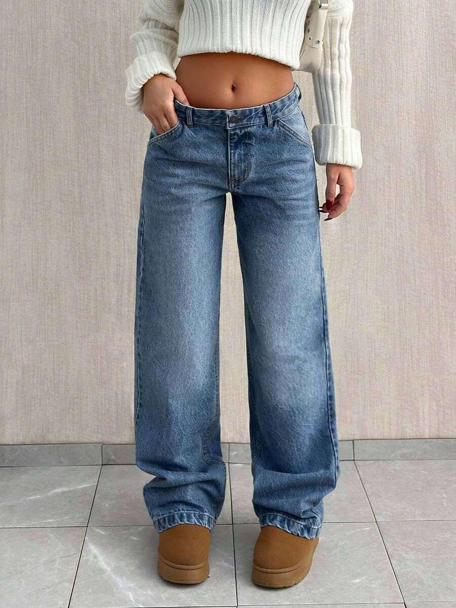 NIEBIESKIE SPODNIE JEANS