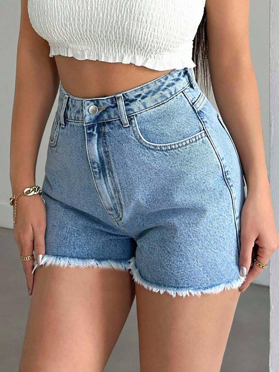 NIEBIESKIE KRÓTKIE SPODENKI JEANS