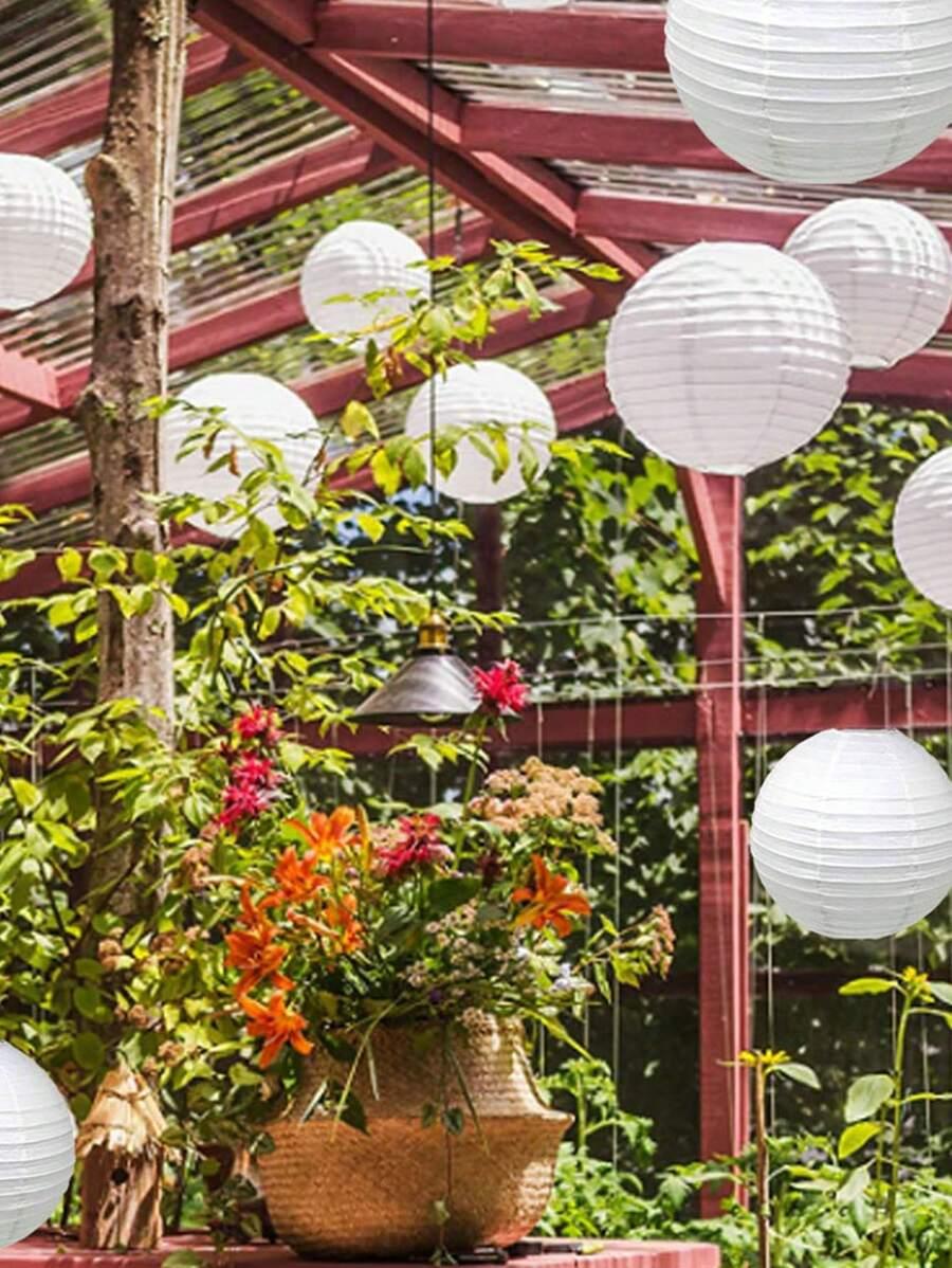 biały papierowy lampion 2-pack