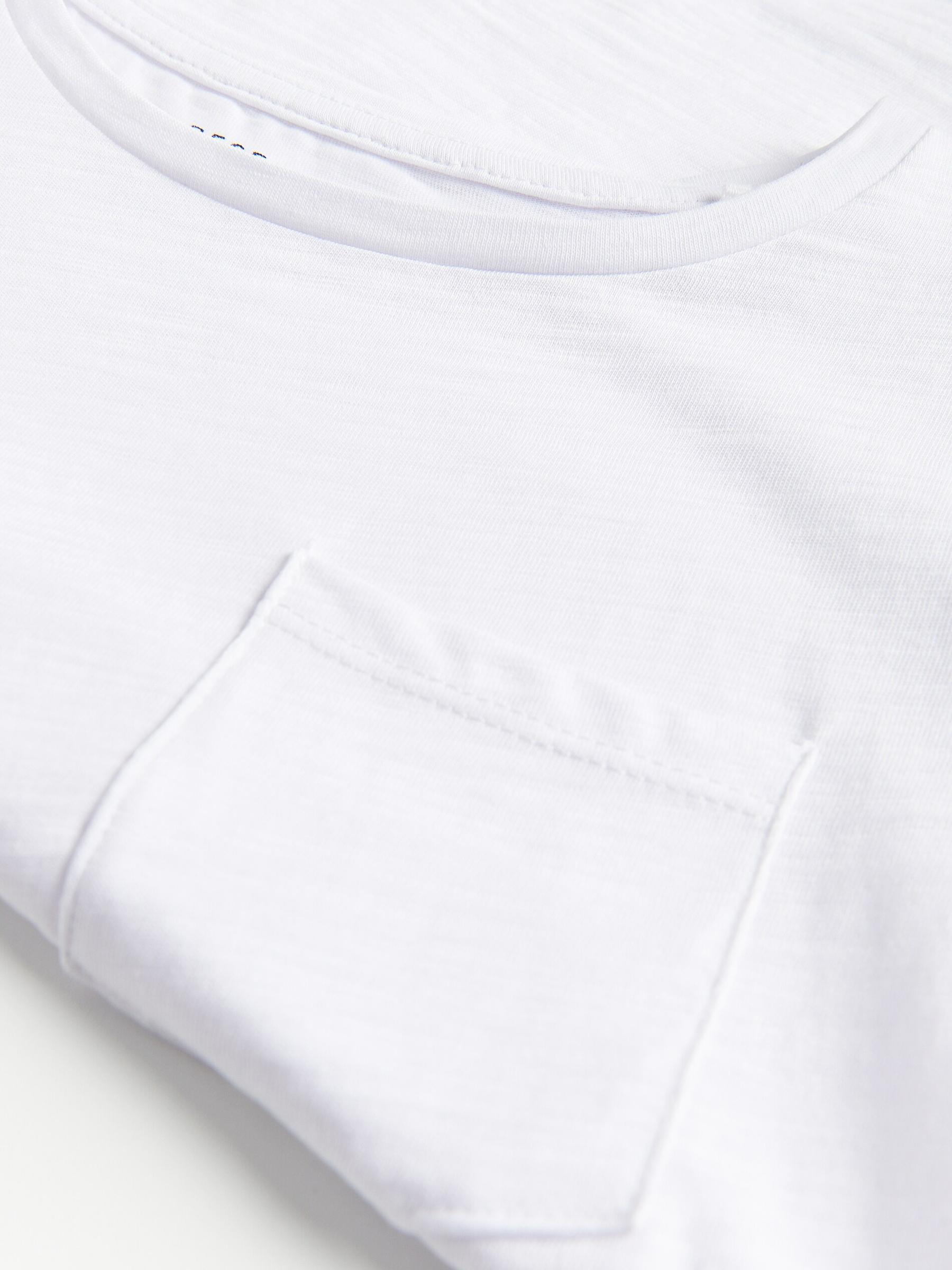 KLASYCZNY BIAŁY T-SHIRT KIESZONKA