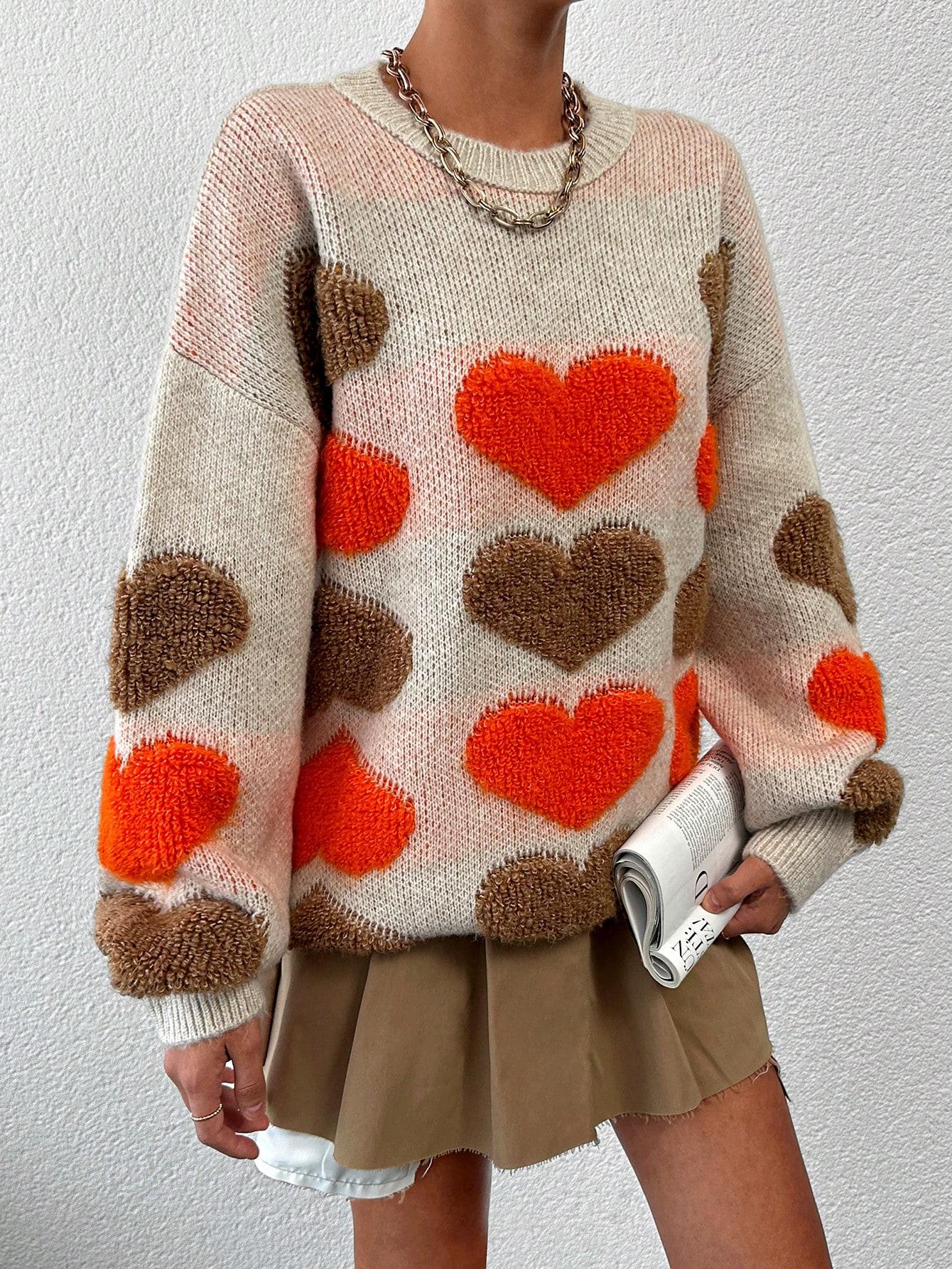 SWETER Z NADRUKIEM SERCA