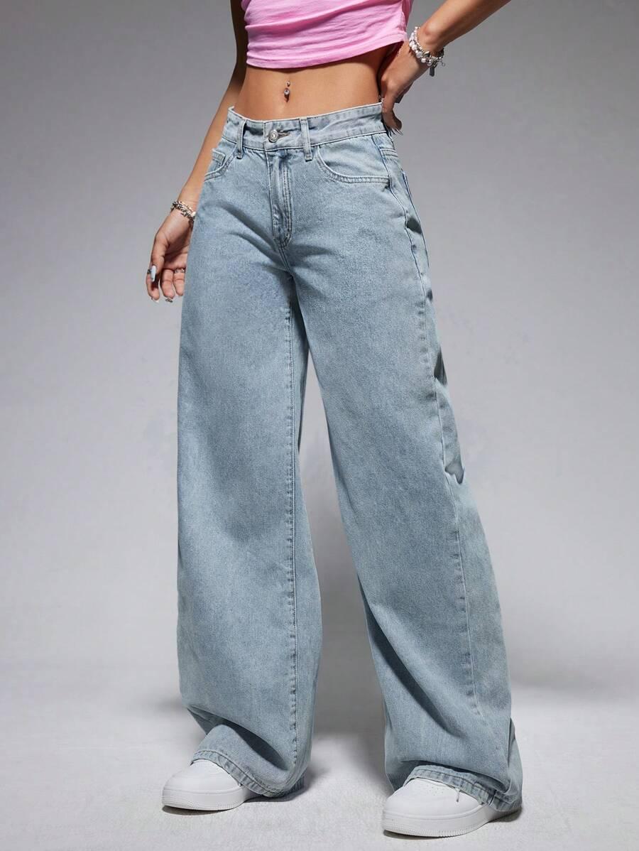 NIEBIESKIE SPODNIE JEANS