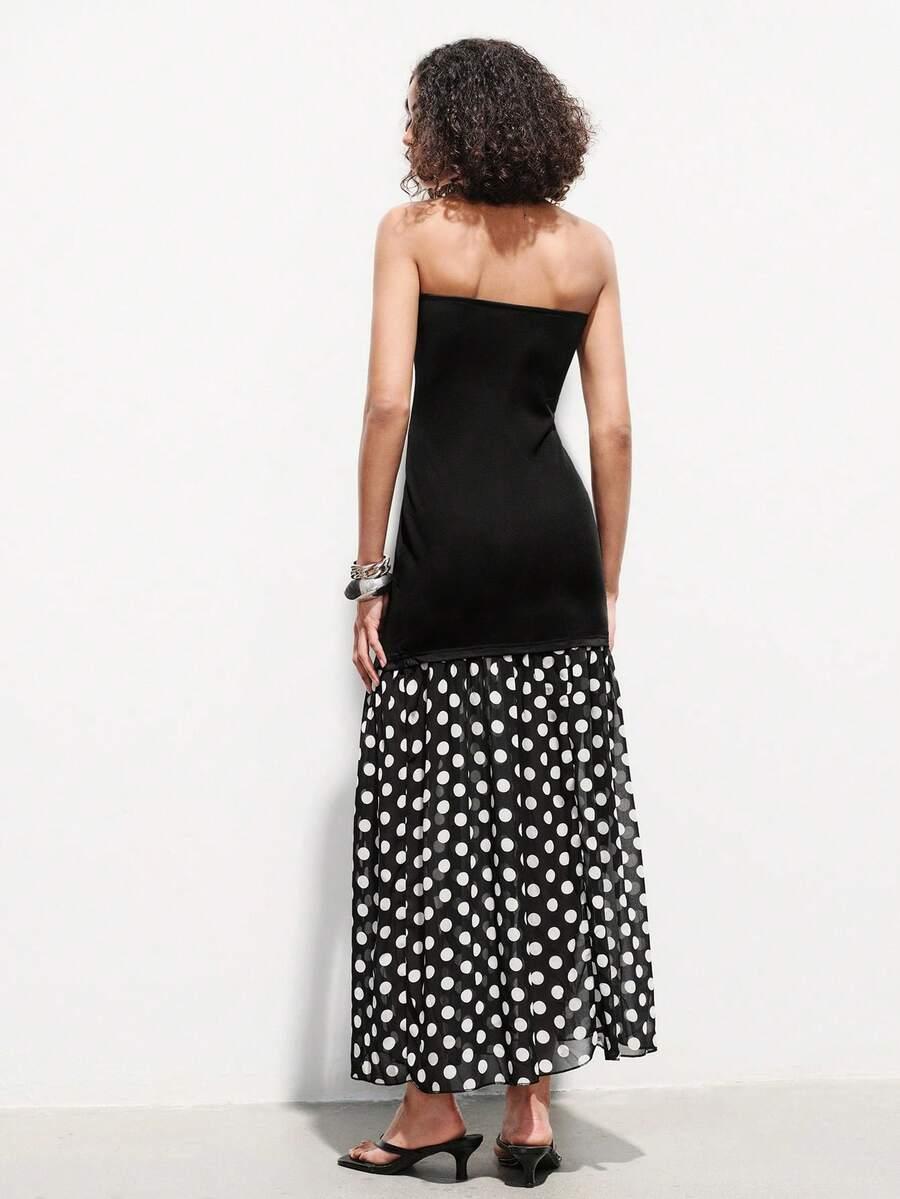 Sukienka maxi grochy