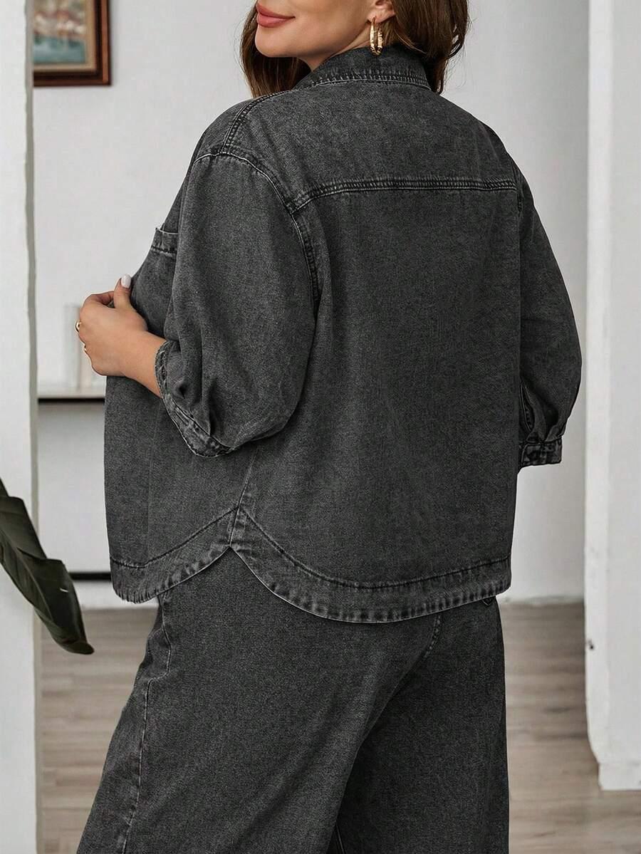 CZARNA KOSZULA JEANS 