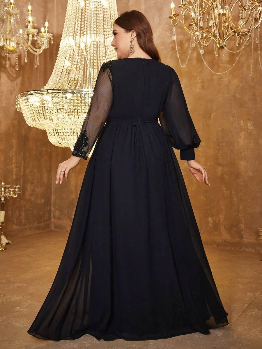 CZARNA MAXI SUKIENKA 