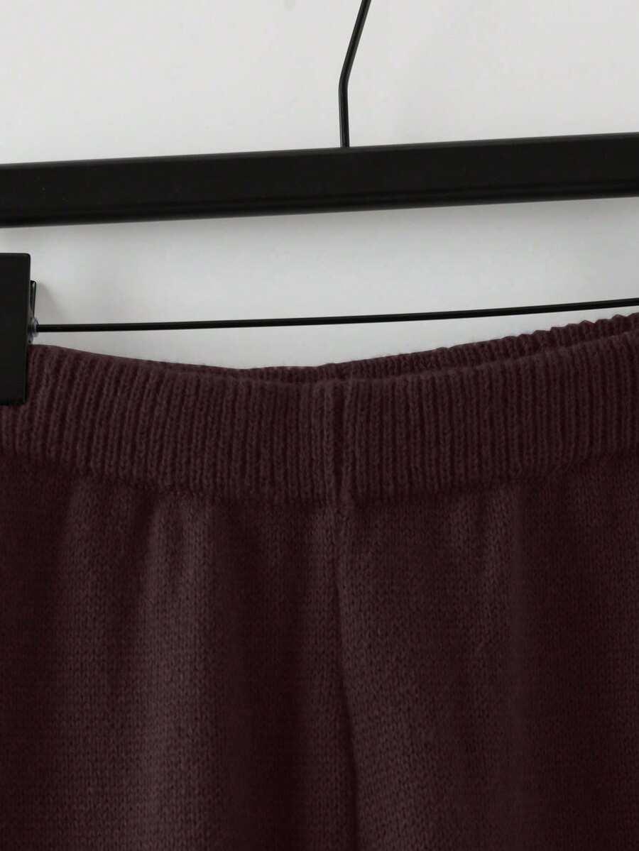 FIOLETOWY KOMPLET SWETER SPODNIE 