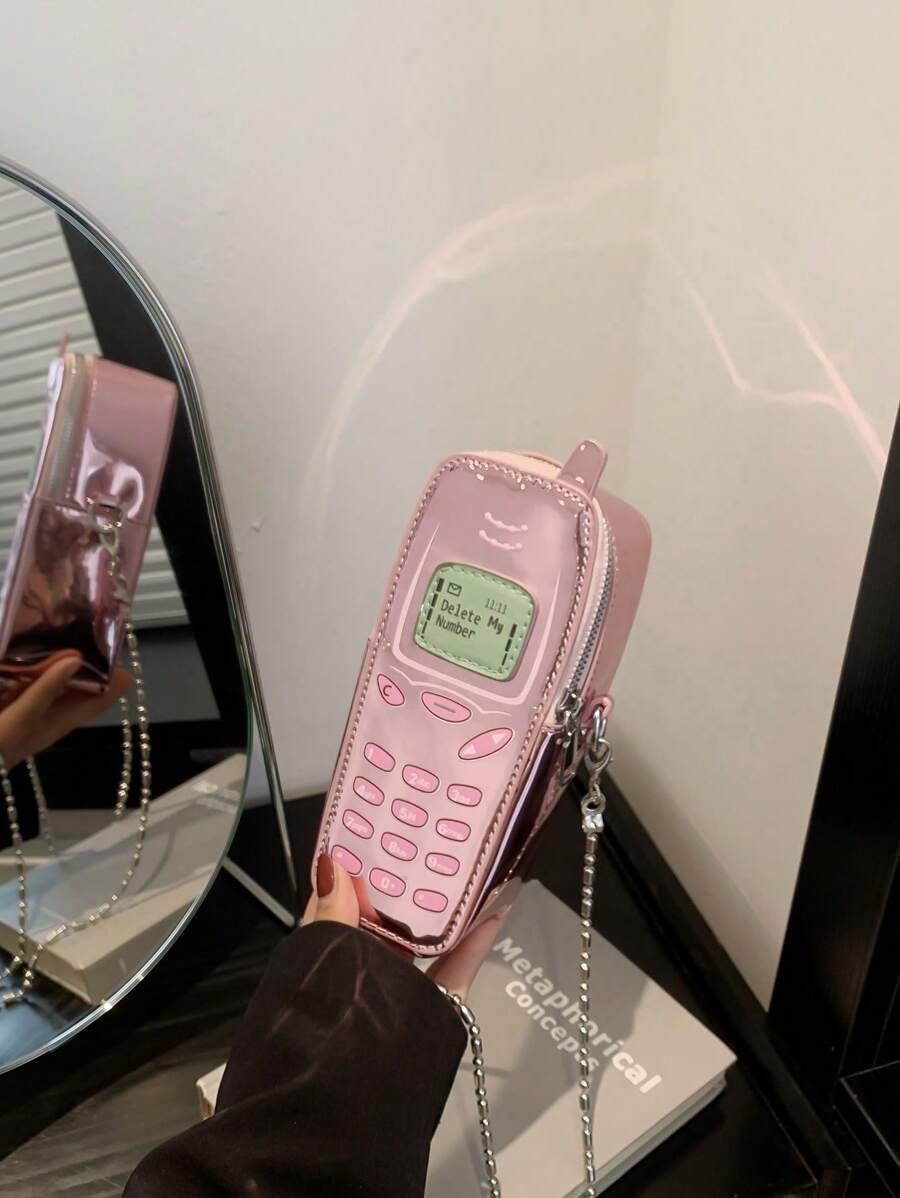 różowe torebka telefon
