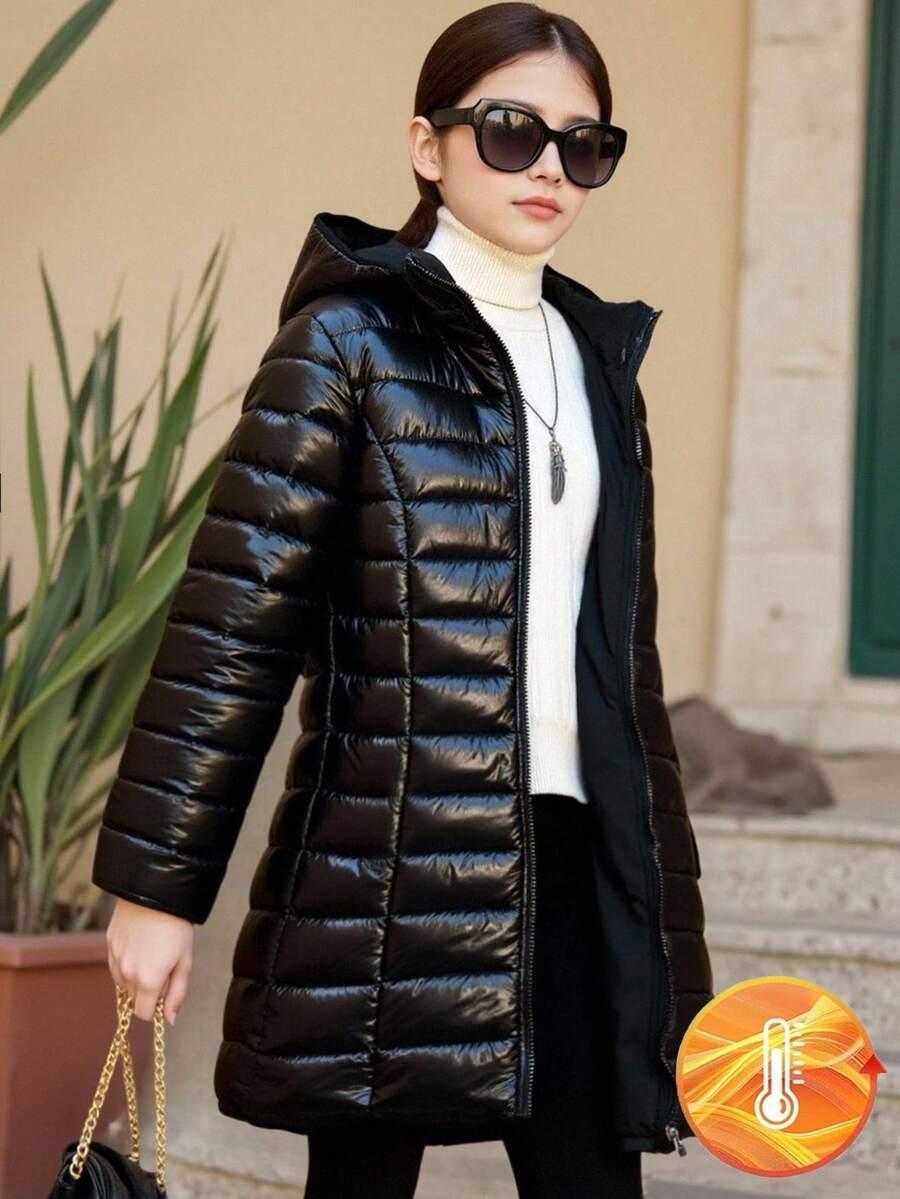 czarna pikowana kurtka
