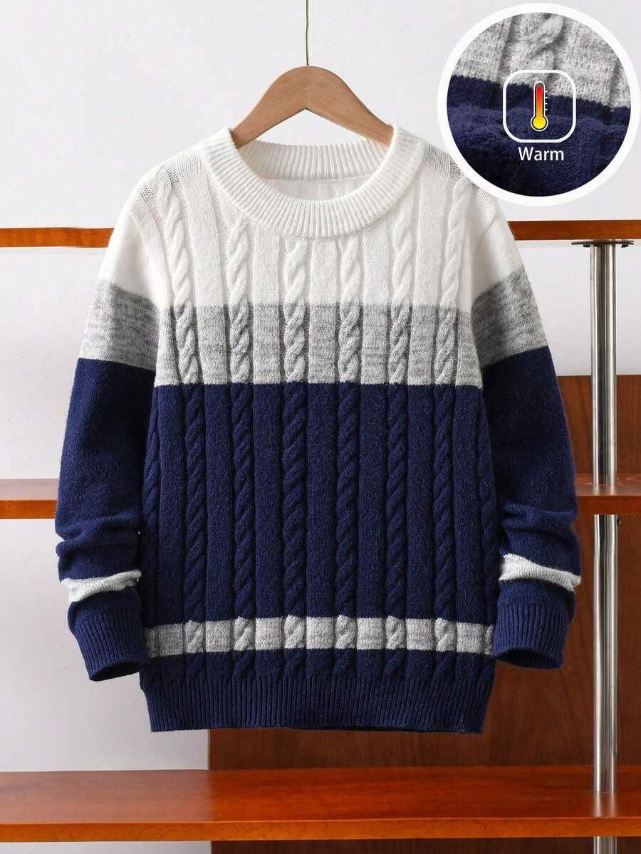 sweter w paski tekstura 