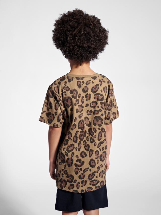 T-SHIRT animal PRINT kieszonka logo