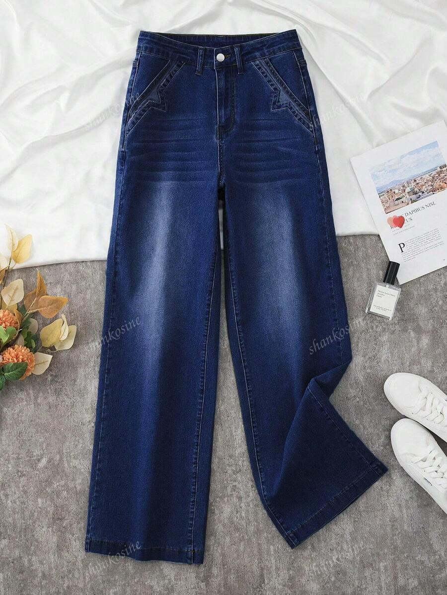 NIEBIESKIE SPODNIE JEANS
