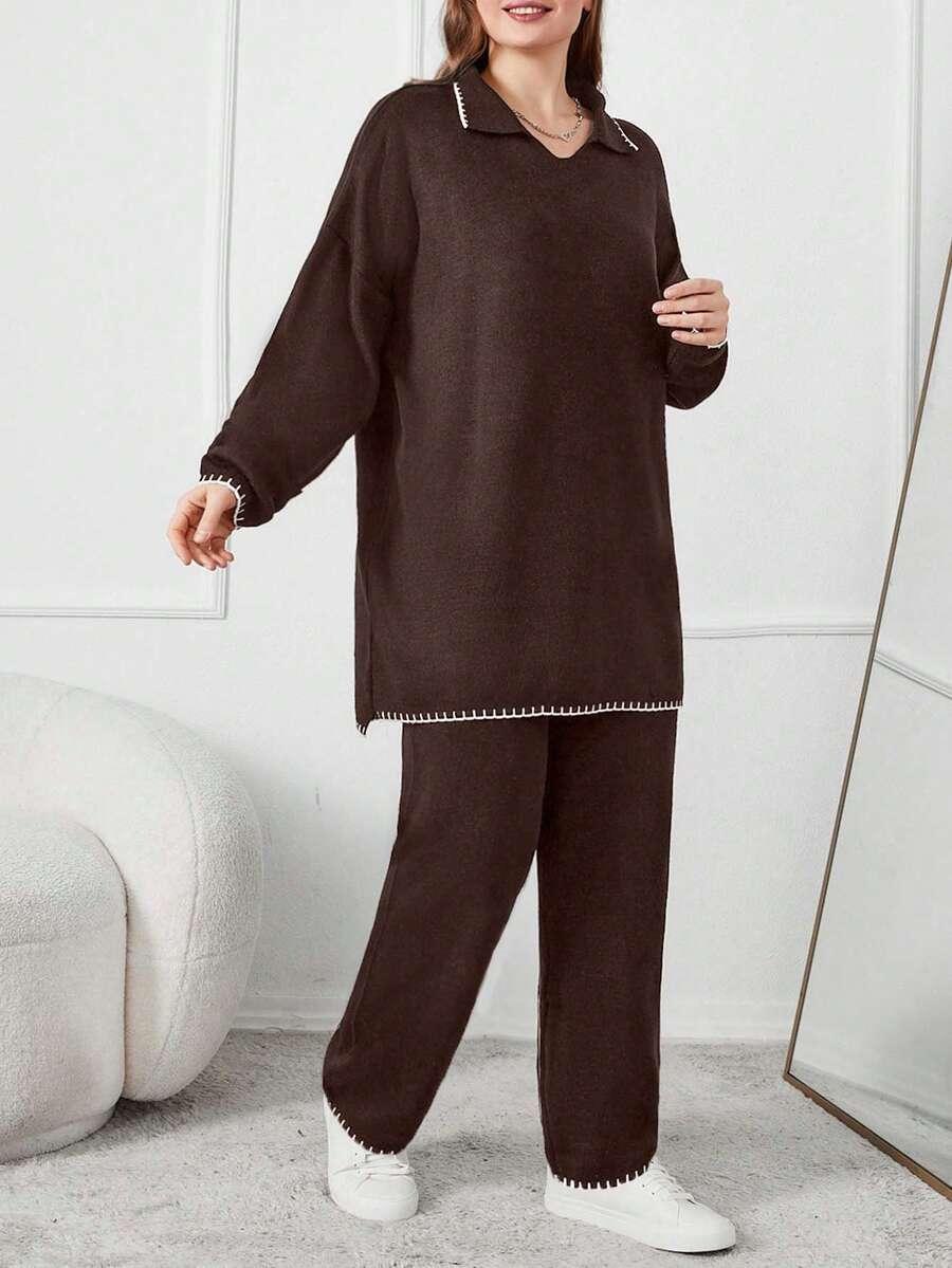 SWETER SPODNIE KOMPLET