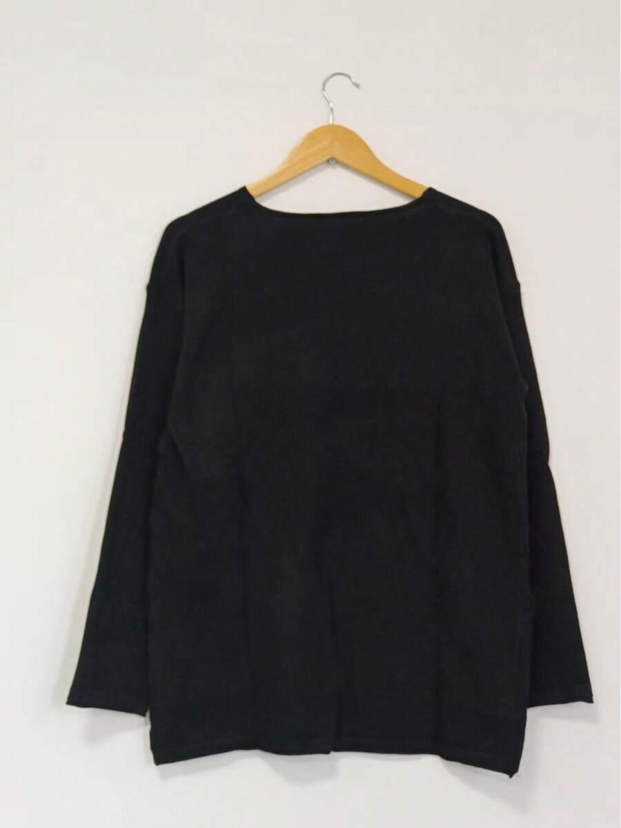 CZARNY SWETER V-NECK