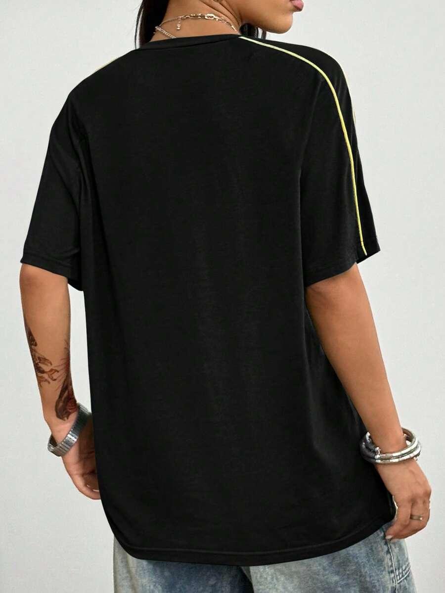 CZARNY T-SHIRT OVERSIZE NAPI BRASIL