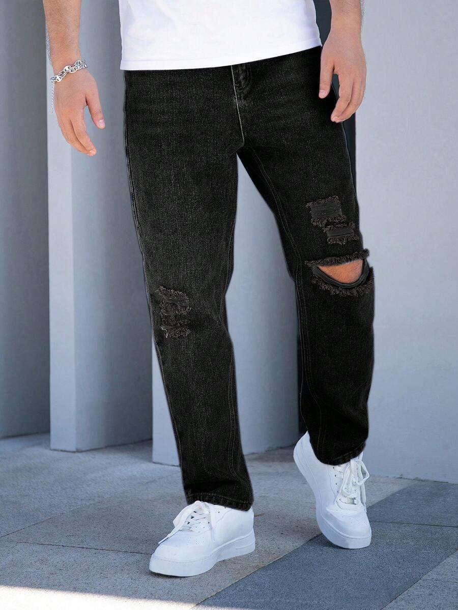 czarne spodnie jeans 
