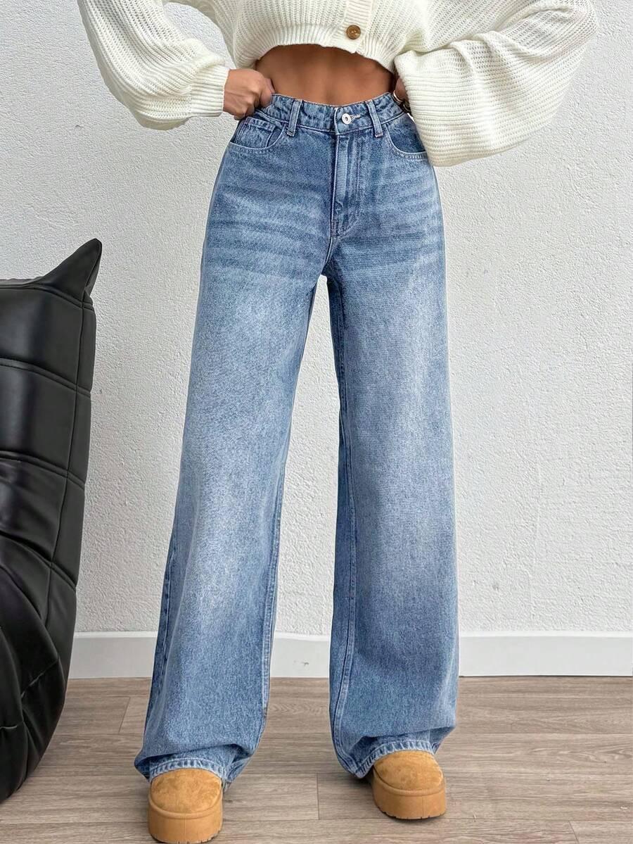 SPODNIE JEANS WYSOKI STAN
