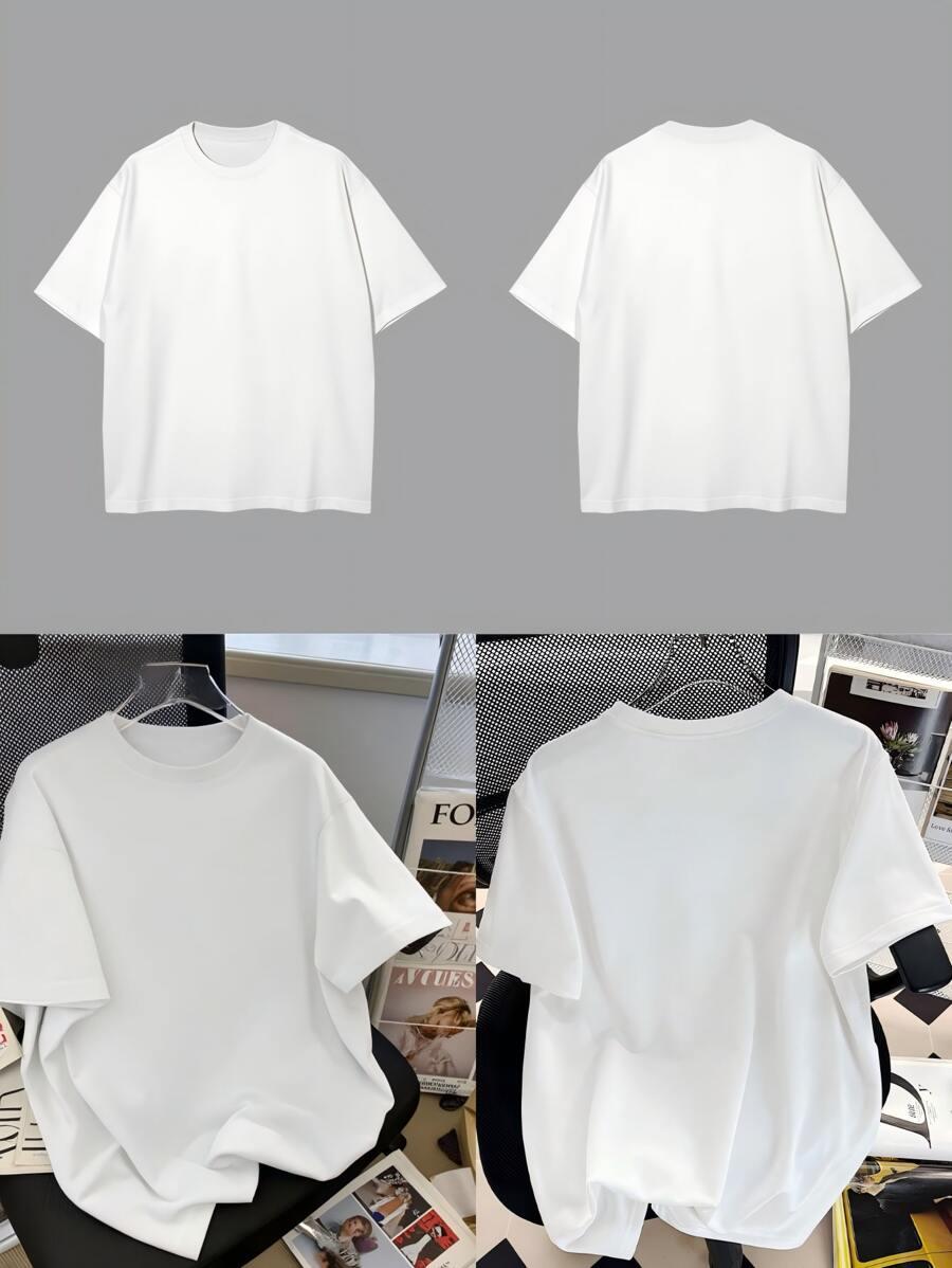 BIAŁY T-SHIRT OVERSIZE