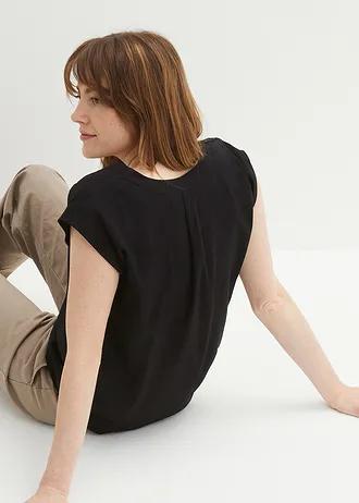 czarna bluzka v-neck 