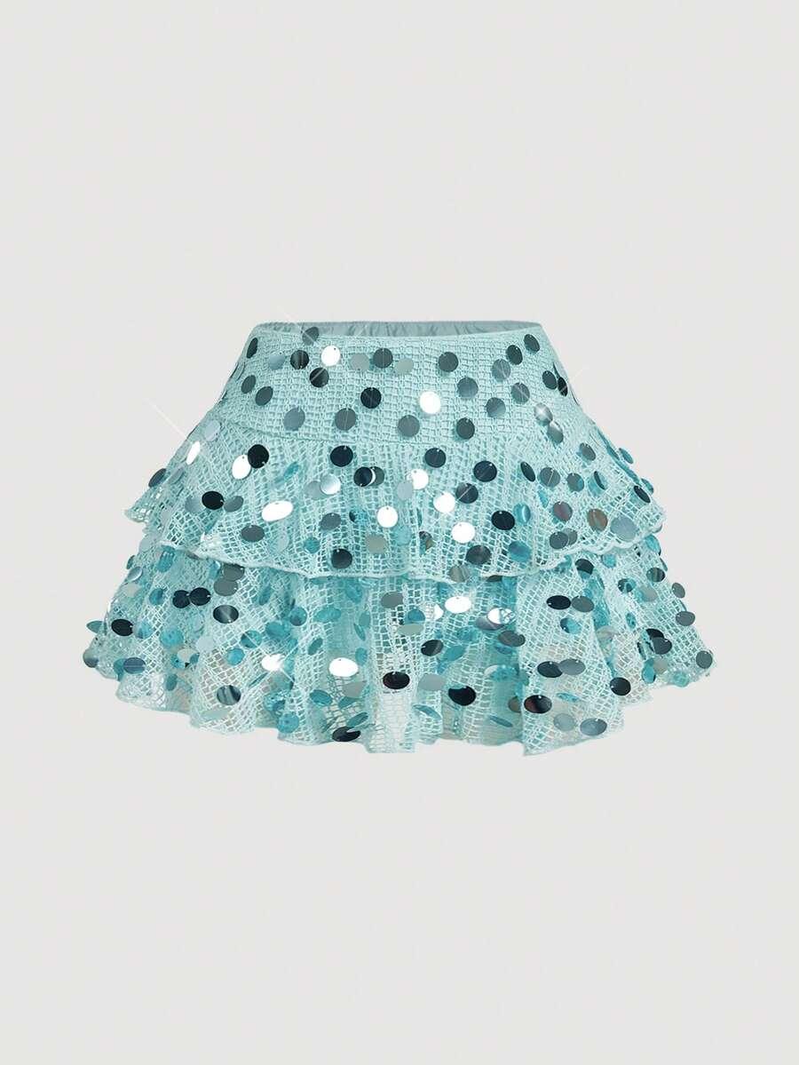 NIEBIESKA MINI SPÓDNICA