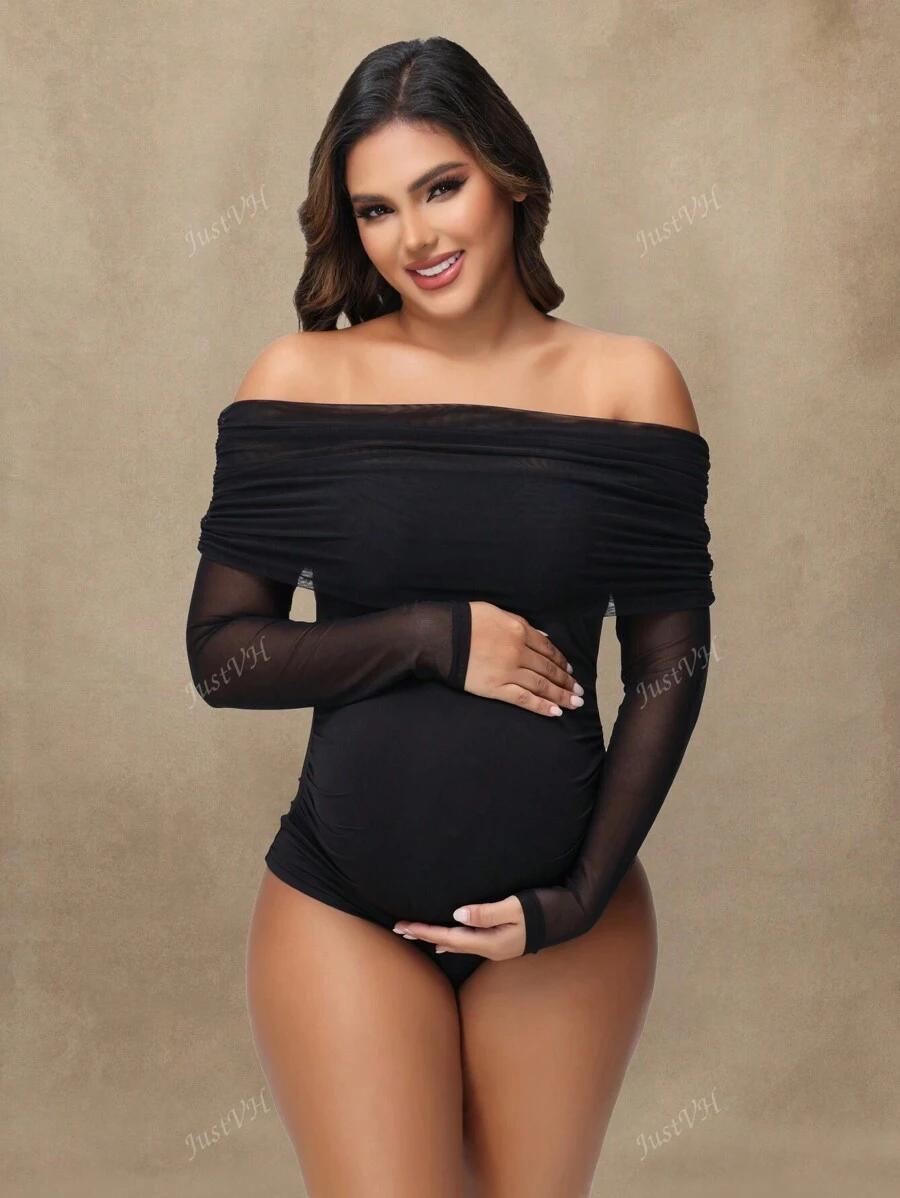 CZARNE BODY ODKRYTE RAMIONA