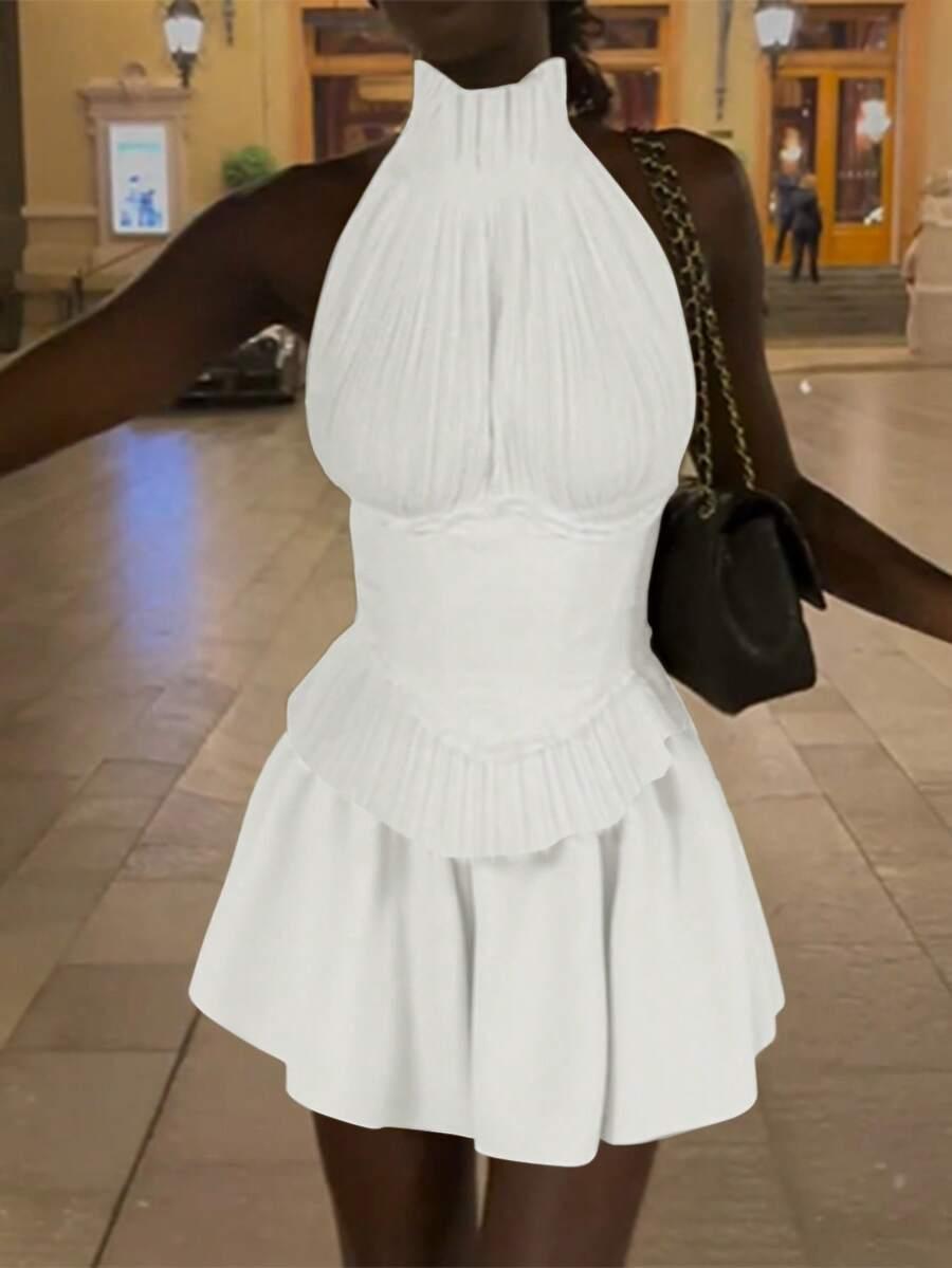 biała mini sukienka