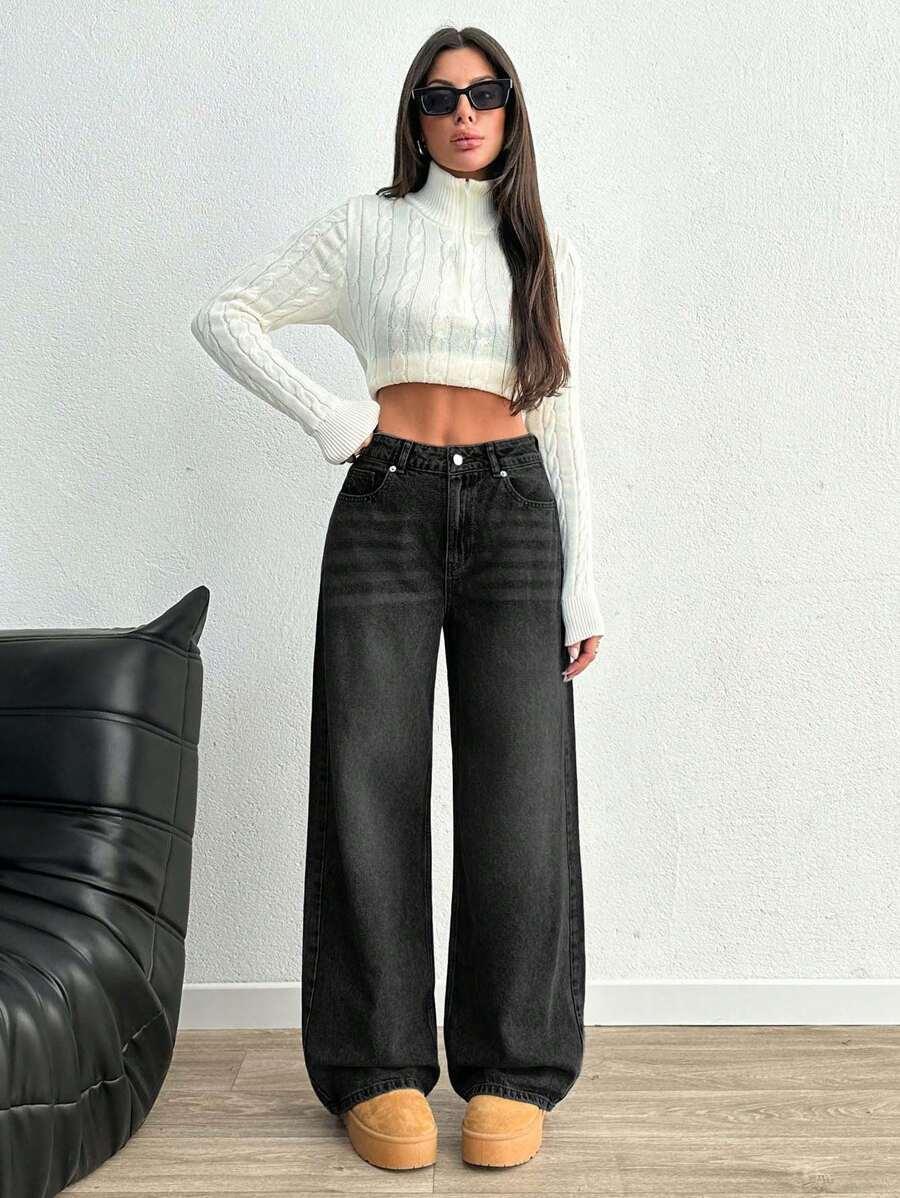 czarne spodnie jeans