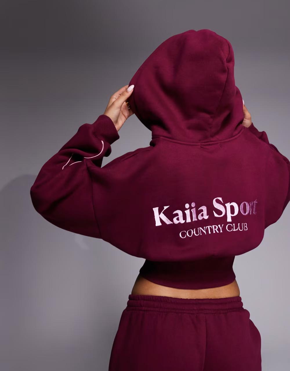bordowa bluza kaptur zamek logo
