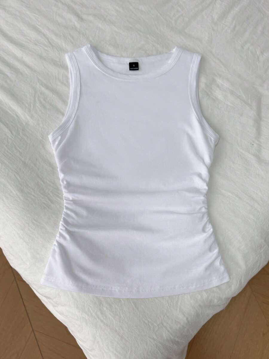 TOP BEZ RĘKAWÓW MARSZCZENIE 2 PACK