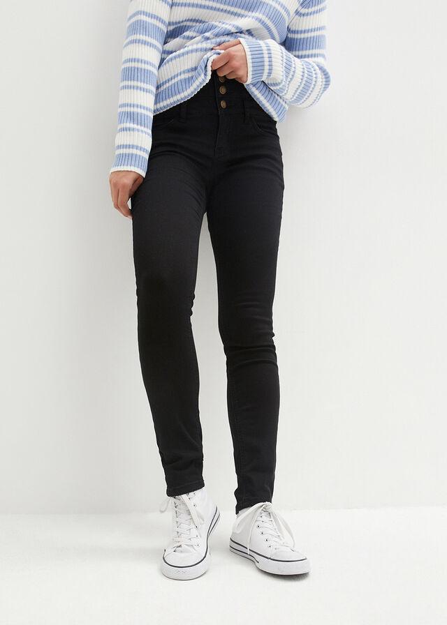 CZARNE SPODNIE JEANS 