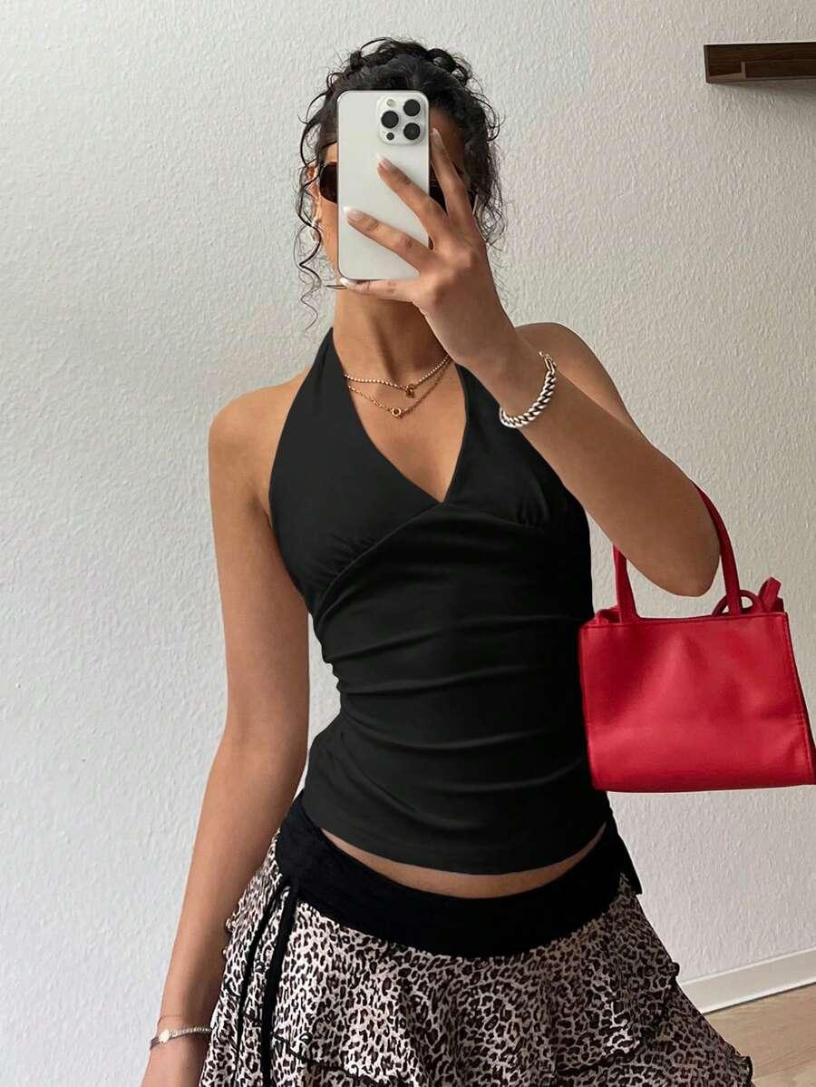 czarny top basic