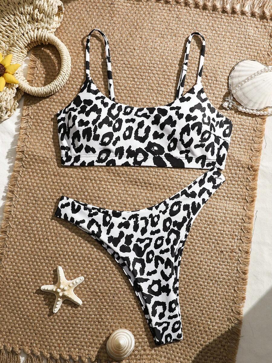 DWUCZĘŚCIOWY STRÓJ KĄPIELOWY animal print