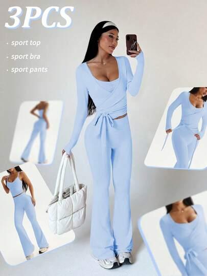 komplet top legginsy