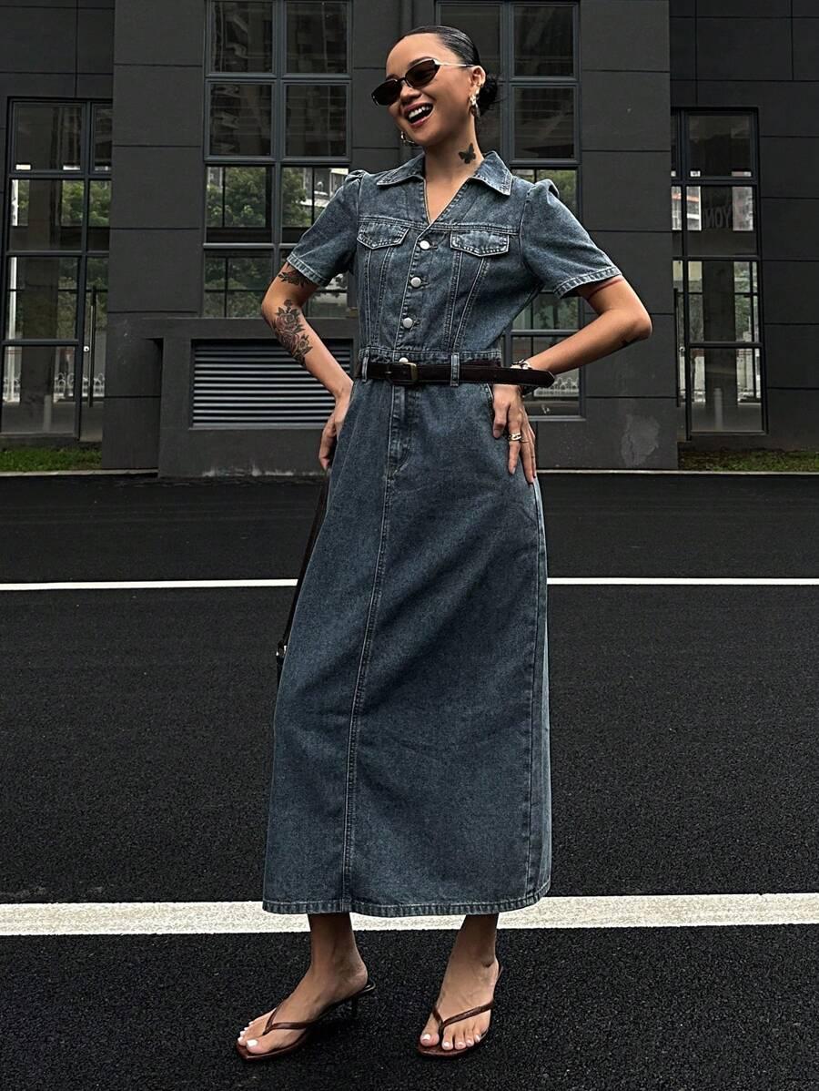 JEANSOWA MAXI SUKIENKA