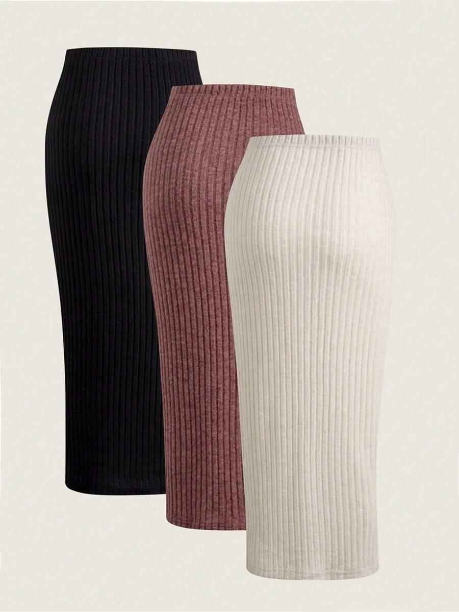 SPÓDNICA W PRĄŻKI 3-PACK