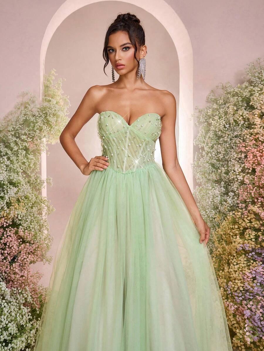 zielona maxi sukienka