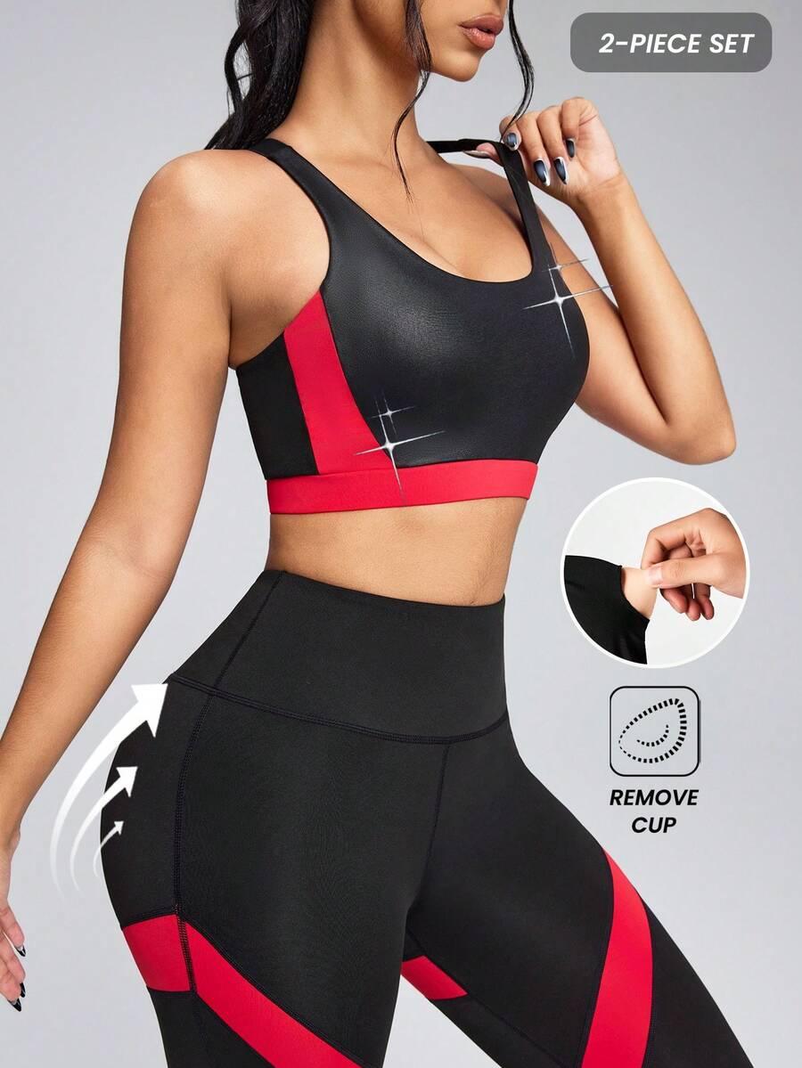 TOP LEGGINSY KOMPLET SPORTOWY