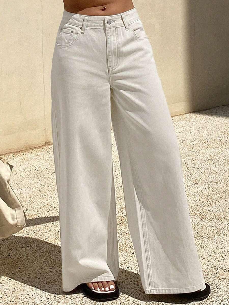białe spodnie jeans