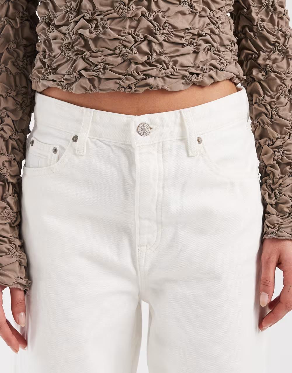 BIAŁE SPODNIE JEANS