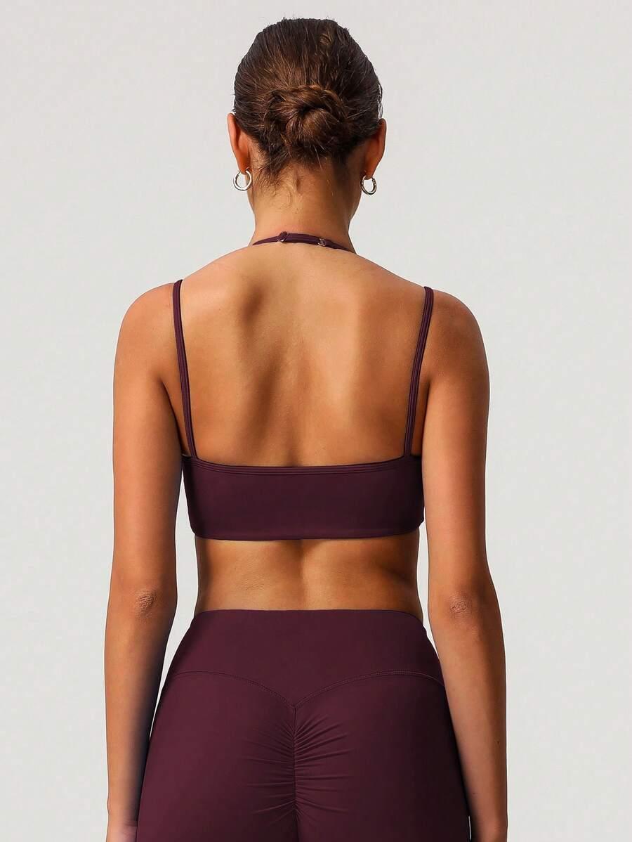 FIOLETOWY SPORTOWY TOP