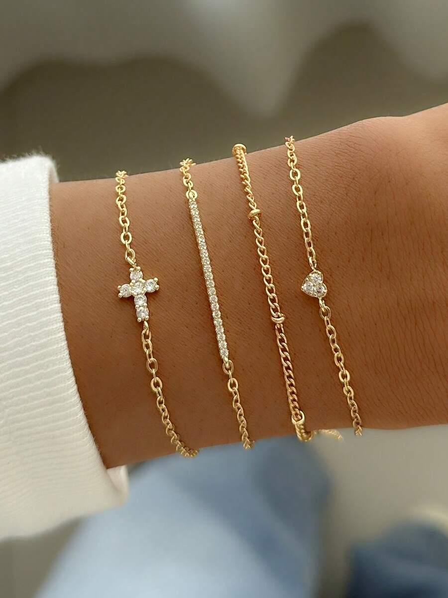 złota bransoletka 4-pack