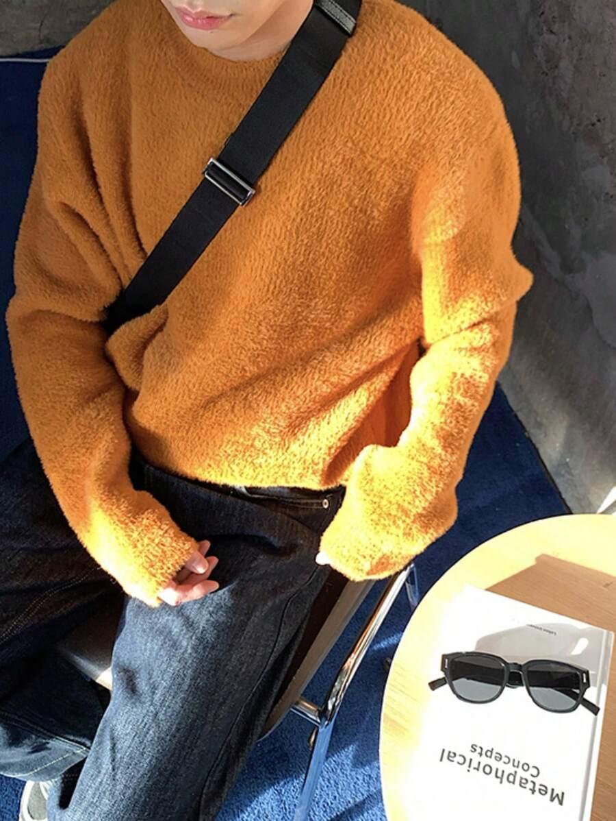 pomarańczowy sweter długi rękaw