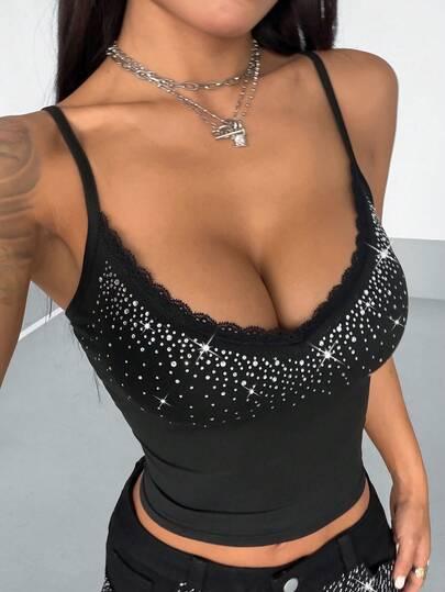 czarny top cekiny